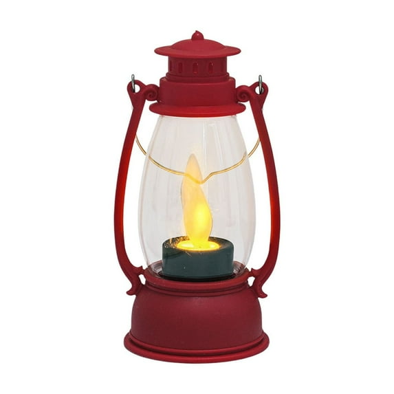 Red Red Led Mini Oil Lamp Electronic Candle Light Night Light For Holiday Christmas Decor