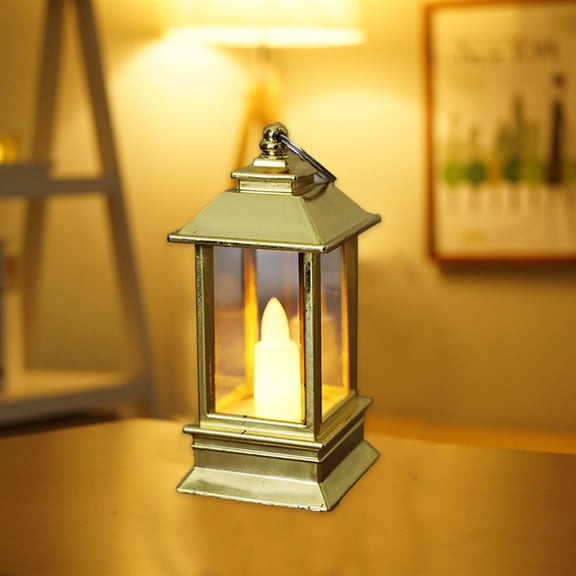 Electronic Candle Ambient Light: Mini Wind Lamp Style LED Night Light for Christmas, Halloween & Holiday Home Decor, Flameless Flicker Design with Hanging Loop & Button Cell Battery