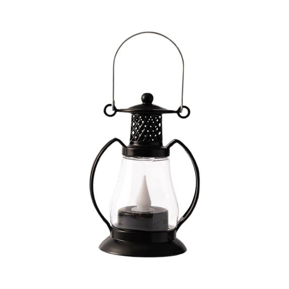 Electronic Candle Lantern - 5x3x2 Inch Vintage Handheld Light for Halloween Christmas Party Porch Decoration | Battery Included