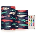 thumbnail image 1 of Electronic Candle Light Combination 3x5In, 3x4In Flameless Candle Plastic Festive Decoration Party Christmas Decoration Color Fish Pattern, 1 of 7