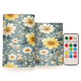thumbnail image 1 of Electronic Candle Light Combination 3x5In, 3x4In Flameless Candle Plastic Festive Decoration Party Christmas Decoration Cool Beautiful Yellow Flowers, 1 of 7