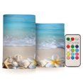 thumbnail image 1 of Electronic Candle Light Combination 3x5In, 3x4In Flameless Candle Plastic Festive Decoration Party Christmas Decoration Sea Shell, 1 of 7