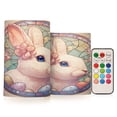 thumbnail image 1 of Electronic Candles Light Combination 3x5In, 3x4In Flameless Candles Plastic Festive Decoration Party Christmas Decoration Cute Rabbit Stained, 1 of 7