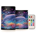 thumbnail image 1 of Electronic Candles Light Combination 3x5In, 3x4In Flameless Candles Plastic Festive Decoration Party Christmas Decoration Little Dolphin, 1 of 7