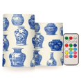 thumbnail image 1 of Electronic Candles Light Combination 3x5In, 3x4In Flameless Candles Plastic Festive Decoration Party Christmas Decoration Porcelain Pattern, 1 of 7