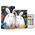 thumbnail image 1 of Electronic Candles Light Combination 3x5In, 3x4In Flameless Candles Plastic Festive Decoration Party Christmas Decoration Rabbit Surrounded by Flowers, 1 of 7