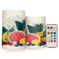 thumbnail image 1 of Electronic Candles Light Combination 3x5In, 3x4In Flameless Candles Plastic Festive Decoration Party Christmas Decoration Vibrant Fruit, 1 of 7