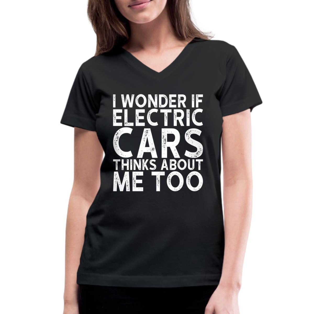 Electronic Car Saying Funny Women's VNeck TShirt