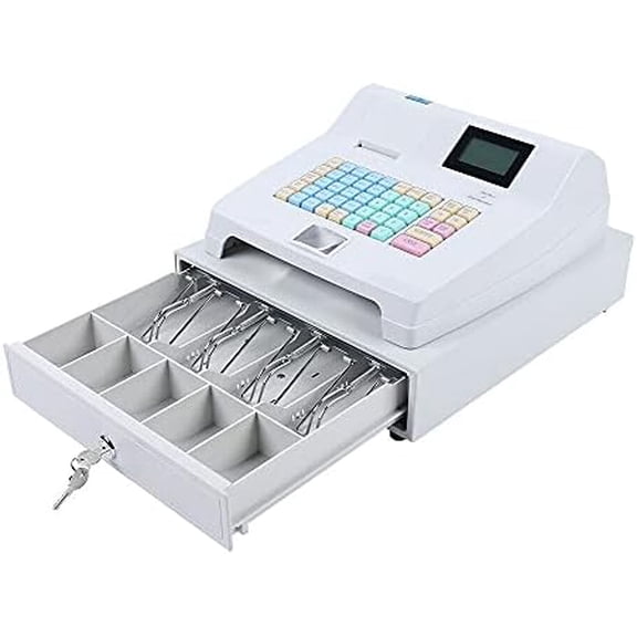 Electronic Cash Register 48-Keys Digital POS Cash Register LED Display for Business Restaurant/Store Model 3$$Office