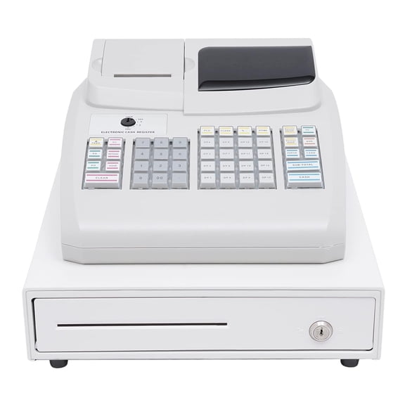 Electronic Cash Register, LED Display, POS System, Portable, Multifunction with 47 Keys for Small Businesses/Restaurant/Retail