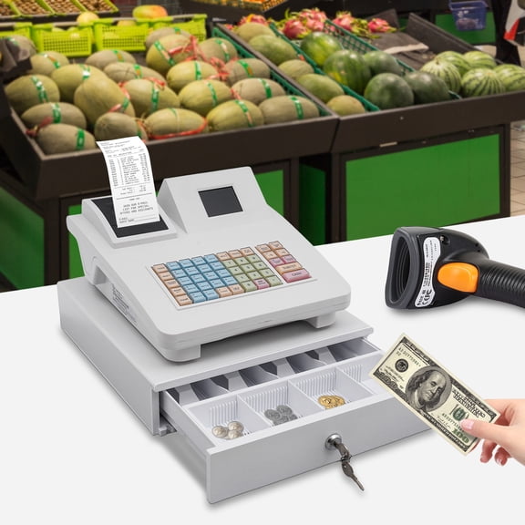 Electronic Cash Register Pos System Supermarket Bar Retail Shop with Cash Drawer