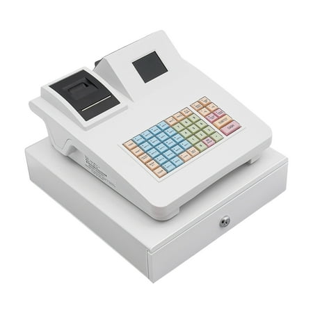 Electronic Cash Register Supermarket 48 Buttons POS System W/Digital LED Display
