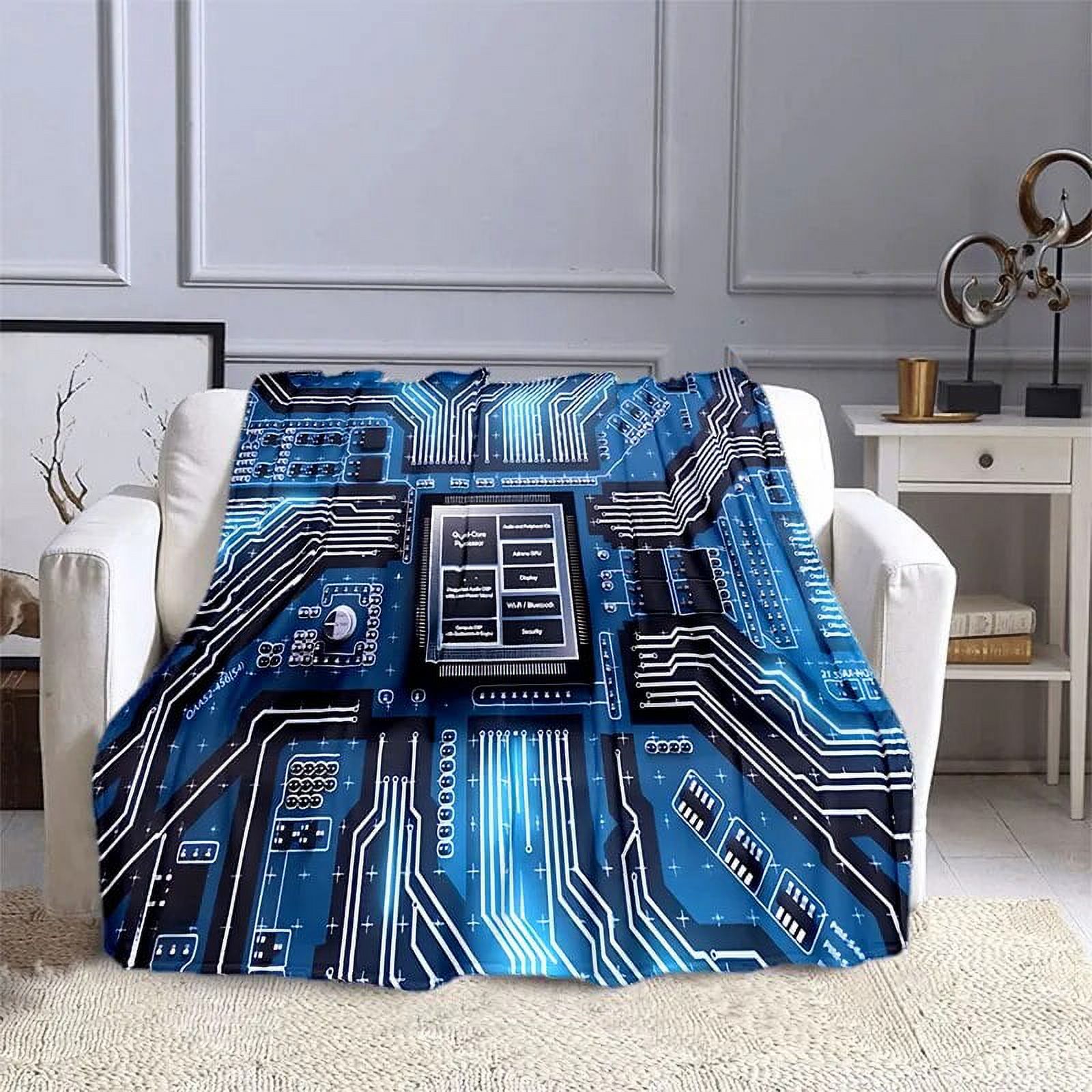 Electronic Chip Blanket TV Blanket Super Soft Fleece Throw Blankets for