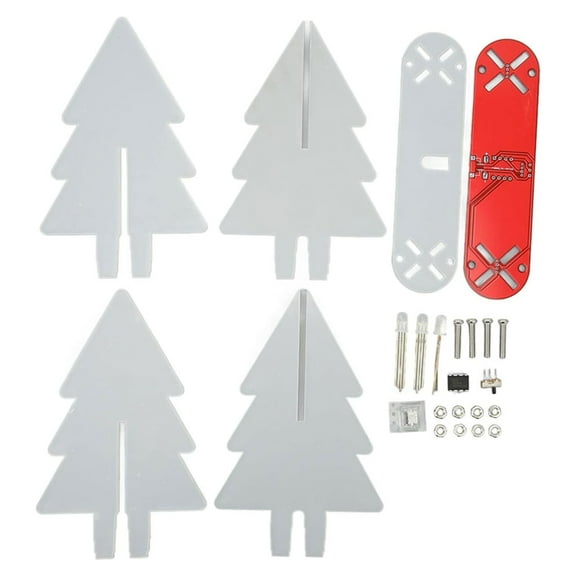 Electronic Christmas Tree Kit USB Powered 3D DIY Electronic Assemble Kit with LED Flashing Lights
