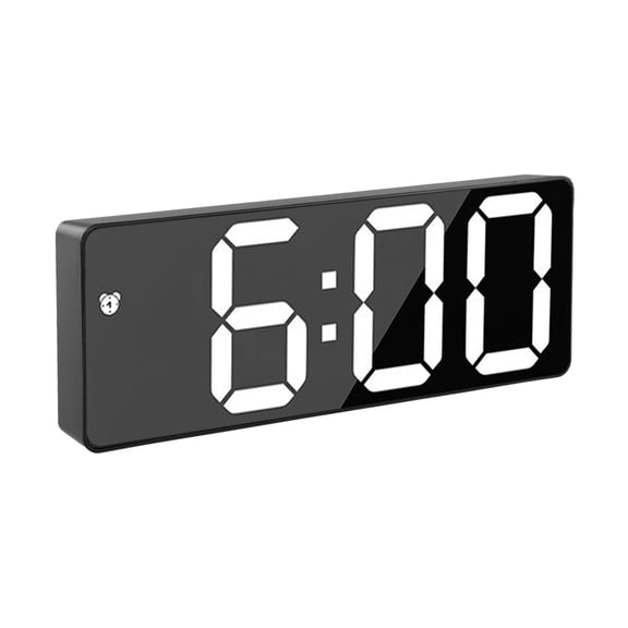 Electronic Clock With Bright Large Display And Voice Control Designed For Time Alarm Calendar And Temperature Monitoring
