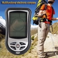 thumbnail image 1 of Electronic Compass, Black Digital Altimeter Corrosion Resistant ABS Multifunction With Rope For Hiking, 1 of 6