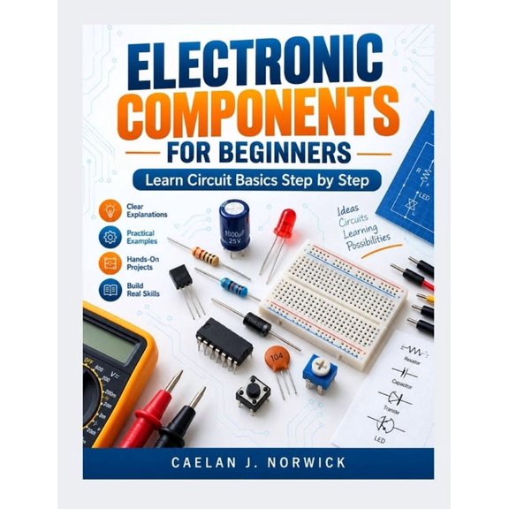 Electronic Components For Beginners: Learn Circuit Basics Step by Step, (Paperback)