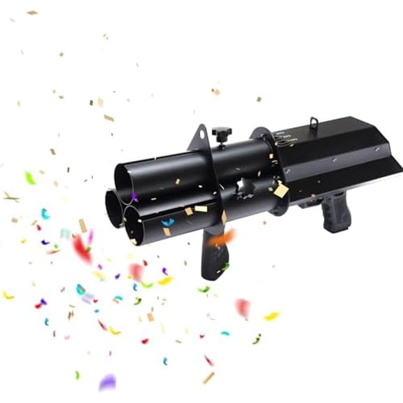Electronic Confetti Machine, Handheld Confetti Spraying Machine, Stage Silver Petal Confetti Gun for Bar Atmosphere Celebration and Wedding Confetti Machine (20.9 * 9.4 * 5.5inch)