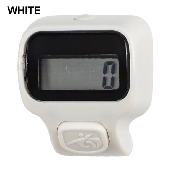 Electronic Counter with Large LED Display, Ergonomic Silent Clicker for Fitness Yoga Knitting Inventory Counting, ABS Tally Counter(White)