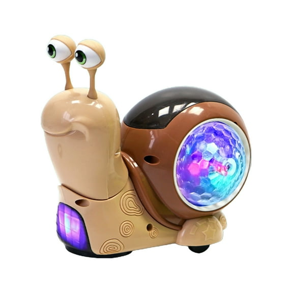 Electronic Crawling Snail Toy with Colorful Lights Moving Animal Toy for Toddlers Ages 1 3 Birthday Christmas Gift for Boys Girls