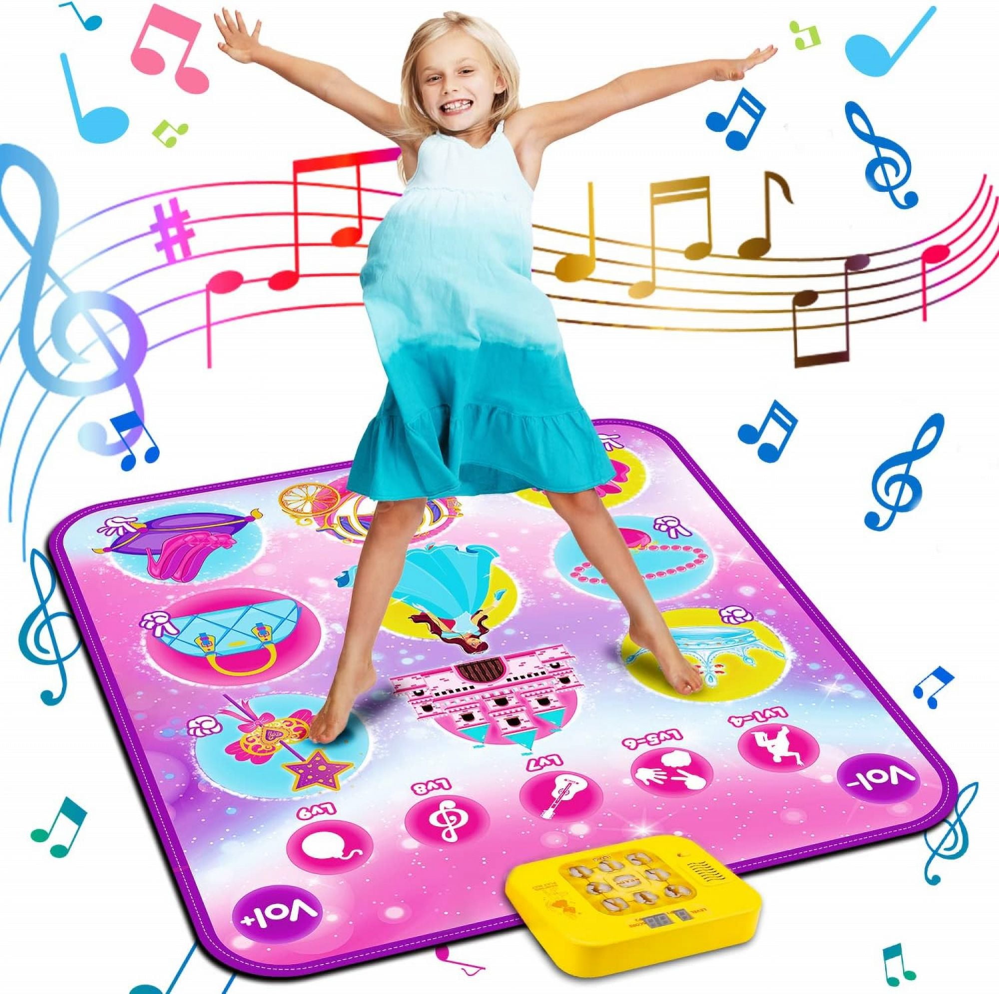 Electronic Dance Mat for Kids Girls Ages 312, Princess Themed Dancing