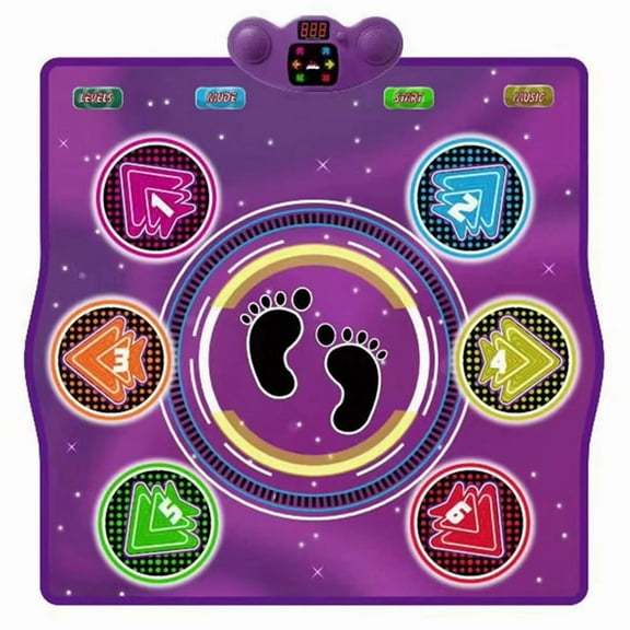 Electronic Dance Pad Wireless BT Dancing Mat Family Music Game Mat for Kids and Adults for Exercise & Games,1 * Dance mat 1 * Charging cable 1 * English instruction