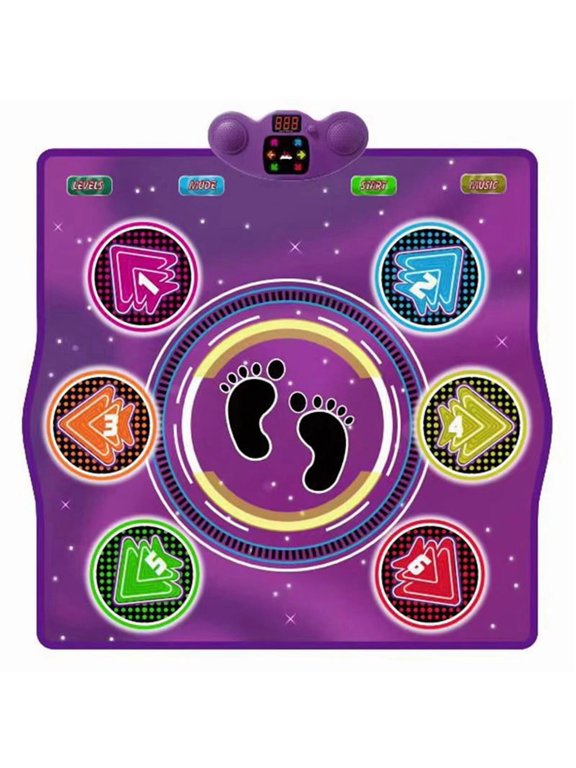 Electronic Dance Pad Wireless BT Dancing Mat Family Music Game Mat for Kids and Adults for Exercise & Games,1 * Dance mat 1 * Charging cable 1 * English instruction