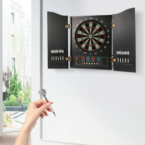 Electronic Dart Machine, Decorative Dartboard Cabinet Set, Dartboard Cabinet