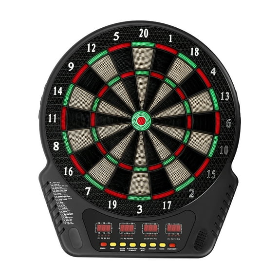 Wall Mounted Electronic Dart Board with 6 Darts, Digital Soft Tip Dart Board Voice Prompts Automatic Counting Dartboard Set Innovative Dart Machine, for Home Bar Game center