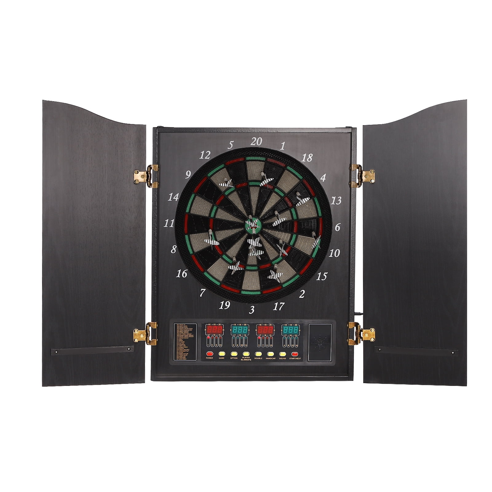 Electronic Dartboard with 27 Game Modes, 4 LED Displays, Wall-Mounted Design, Up to 16 Players, Ideal for Parties and Events