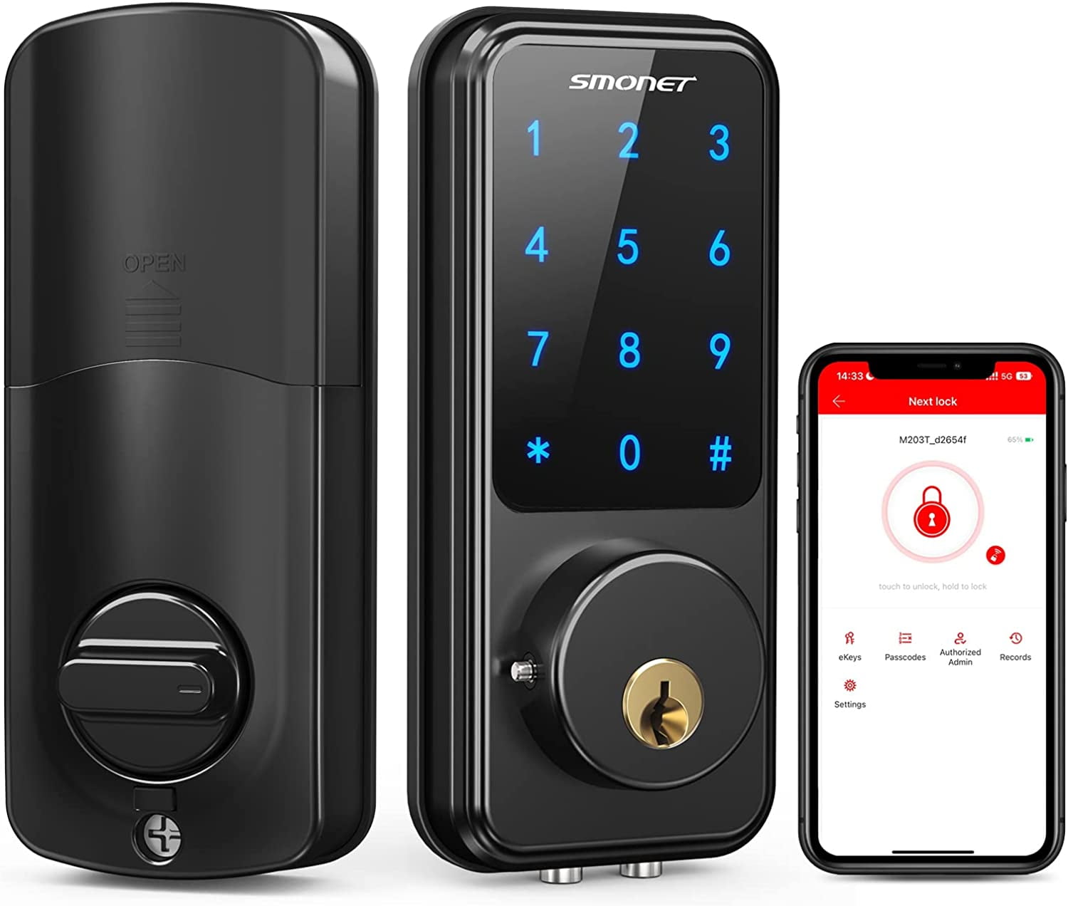 Electronic Deadbolt, Touchscreen Keypad Deadbolt, Door Locks