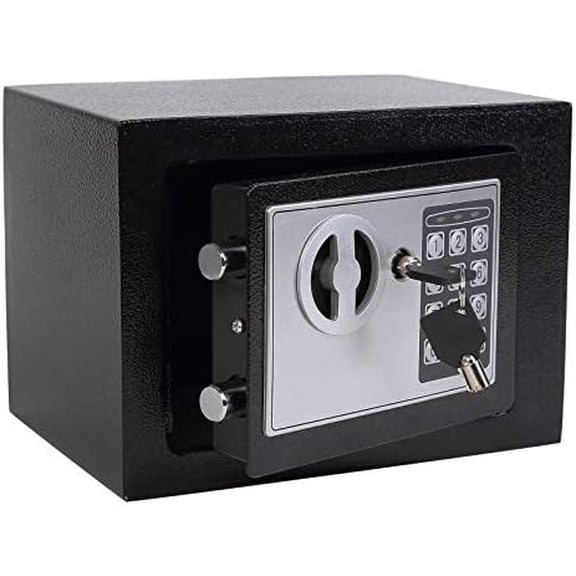 Electronic Deluxe Digital Security Safe Box Key Keypad Lock Home Office Hotel Business Jewelry Gun Cash Use Storage money (BLACK)