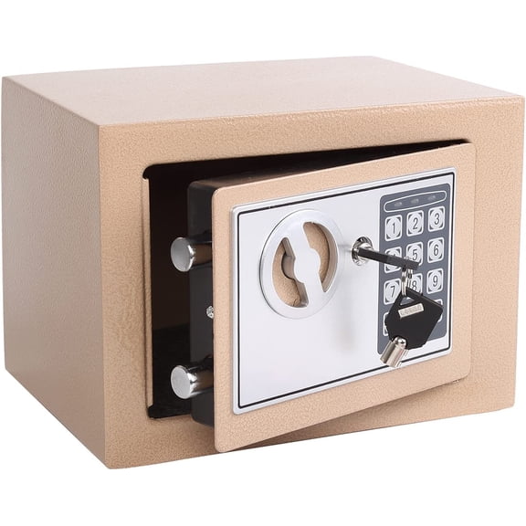 Electronic Deluxe Digital Security Safe Box Key Keypad Lock Home Office Hotel Business Jewelry Gun Cash Use Storage money (RED)
