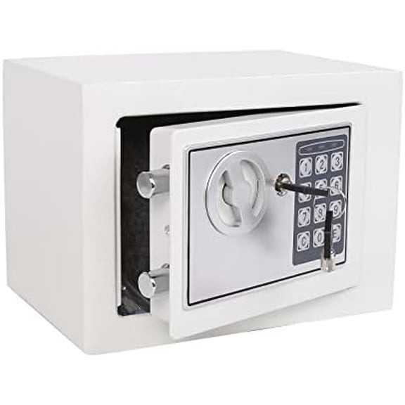 Electronic Deluxe Digital Security Safe Box Keypad Lock Home Office Hotel Business Jewelry Gun Cash Use Storage (Silver 1)