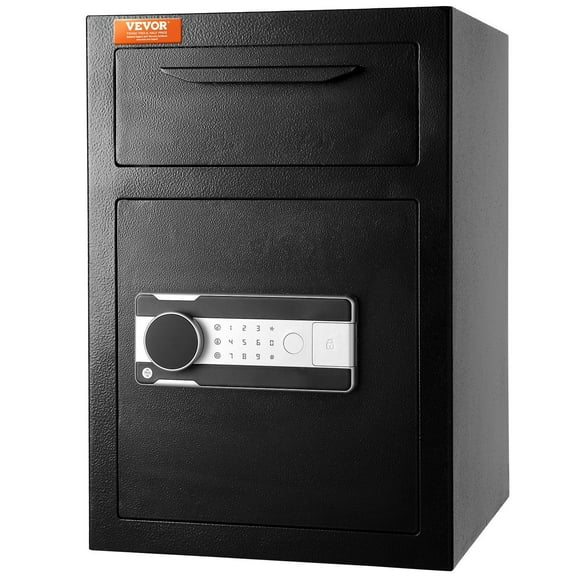 Electronic Deposit Safe with Drop Slot - 2.5 Cubic Feet Business Safe, 2 Emergency Keys, Ideal for Cash, Mail (20.27x13.97x13.97 In)