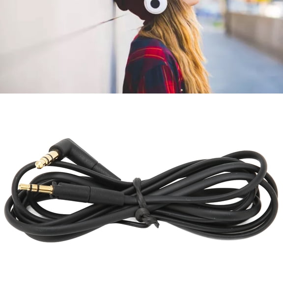 Electronic Devices Headphone Audio Cable, Stable Signal Replacement Audio Cable Cord 51in for