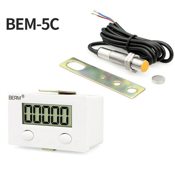 Electronic Digital 5 Counter Industrial Magnetic Sensor Switch Punch Counter