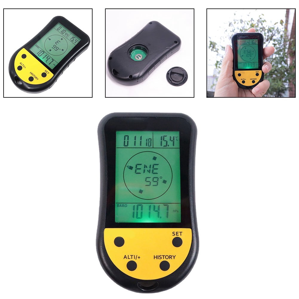 Electronic Digital Altimeter Lcd Backlight Barometer Thermometer ...