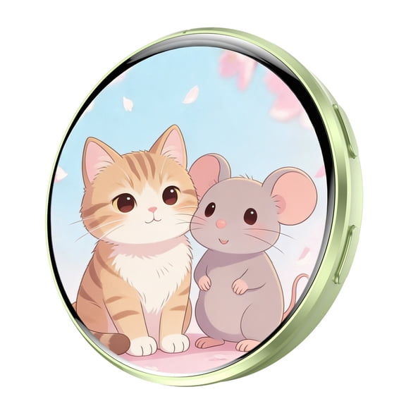 Electronic Digital Badges Animes Pin Button with GIF/Videos/Photos Display Bluetooth-Compatible Cosplay Gift for Animes Fan