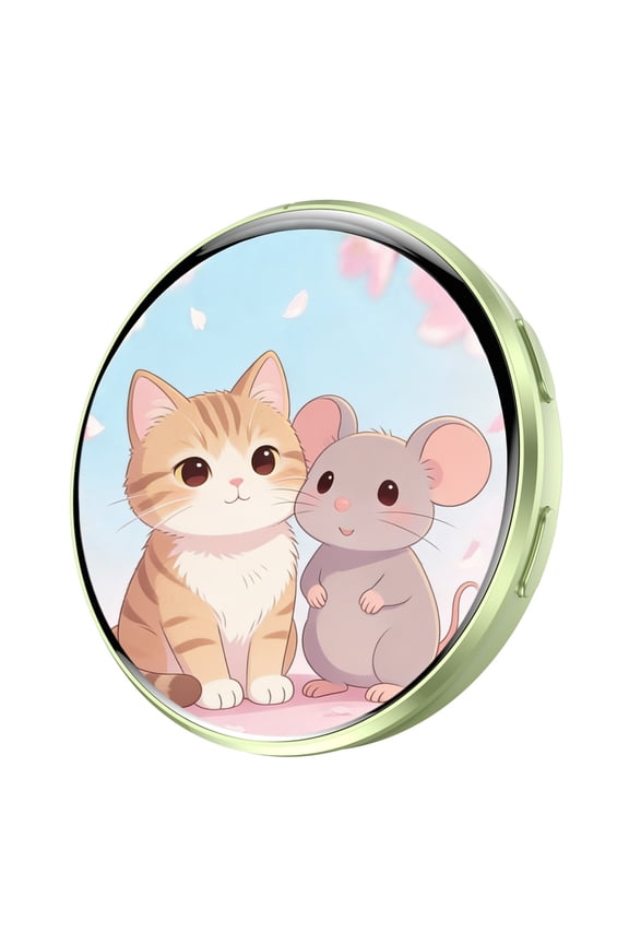 Electronic Digital Badges Animes Pin Button with GIF/Videos/Photos Display Bluetooth-Compatible Cosplay Gift for Animes Fan
