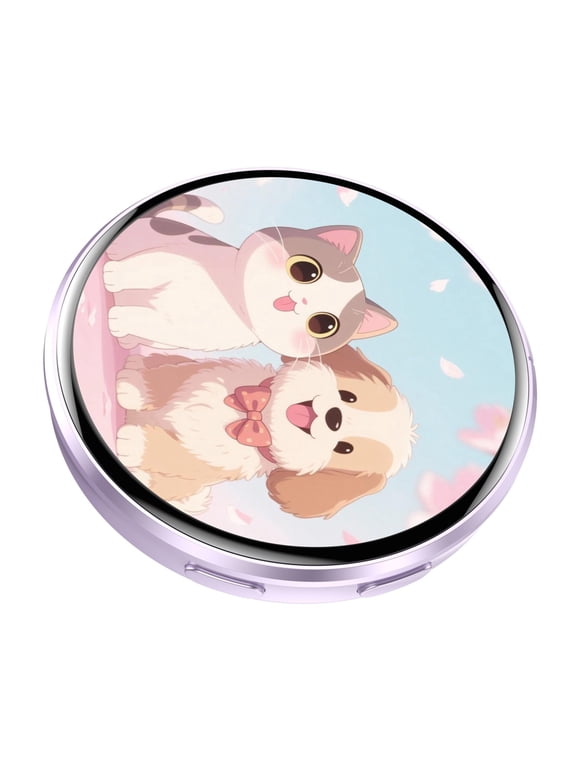 Electronic Digital Badges Animes Pin Button with GIF/Videos/Photos Display Bluetooth-Compatible Cosplay Gift for Animes Fan