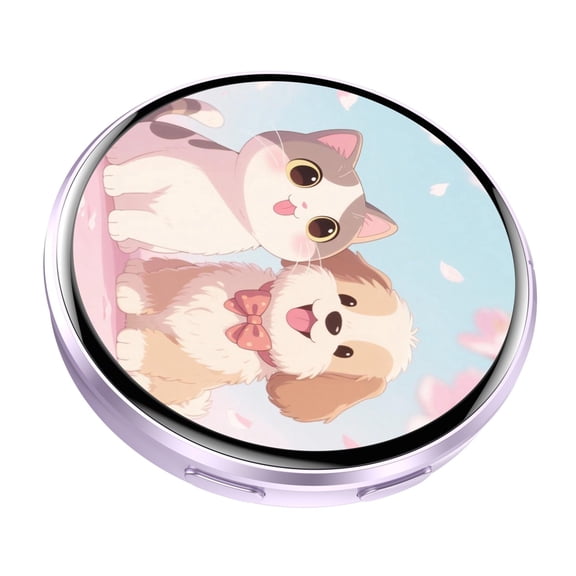 Electronic Digital Badges Animes Pin Button with GIF/Videos/Photos Display Bluetooth-Compatible Cosplay Gift for Animes Fan