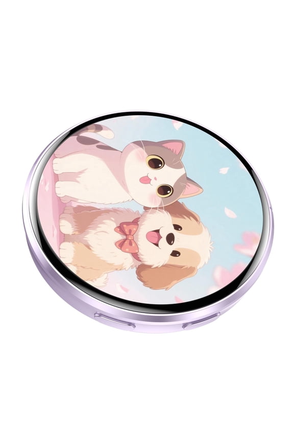 Electronic Digital Badges Animes Pin Button with GIF/Videos/Photos Display Bluetooth-Compatible Cosplay Gift for Animes Fan