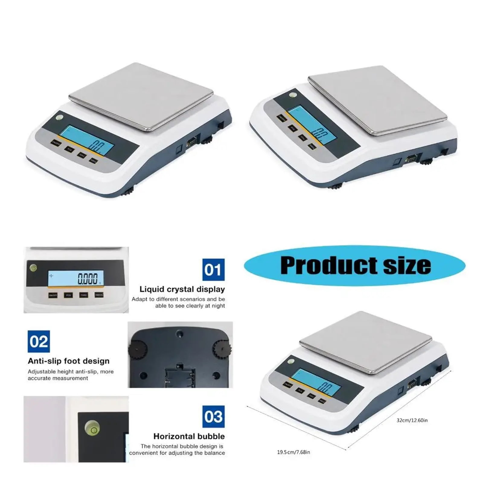 Electronic Digital Balance Scale with RS232C Interface for Kitchen Use ...