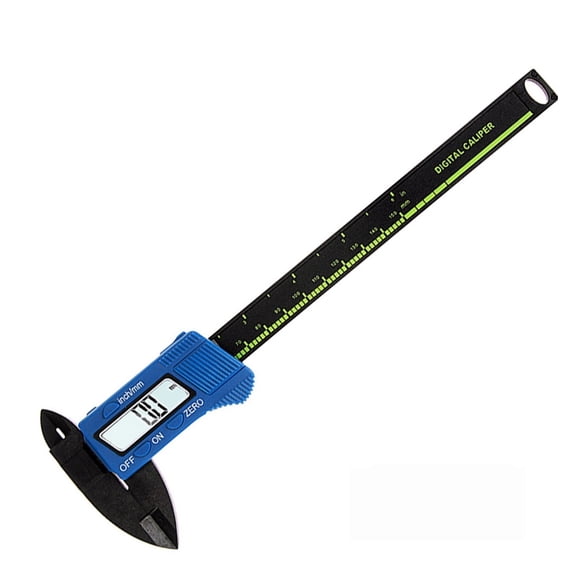 Electronic Digital Caliper Carbon Fibre Vernier Plastic Gauge Micrometer Ruler Depth Measuring Tools Instrument 150/100mm ,Easy to Operate