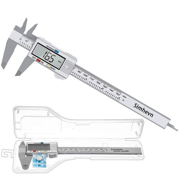 Electronic Digital Caliper, LCD | 0 to 6 inch inch/mm Conversion, Automatic Shutdown Function, Very Suitable for Home/Jewelry/DIY Measurement, etc