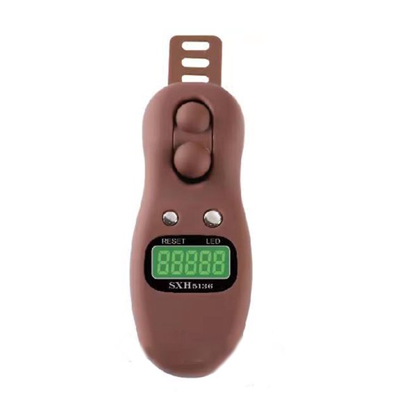 Electronic Digital Finger Counter with LED Tasbih Tally Counter Clicker Resettable Rotating Prayer Beads Tally Counter