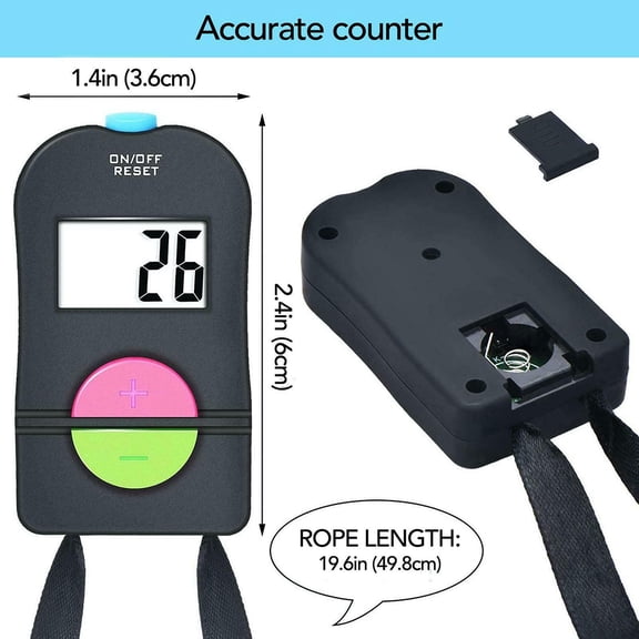 Electronic Digital Golf Hand Tally Clicker Counter For Men Women Sports Running Gym Fitness Security Portable Scoring Tracker Device With Easy Reset Button (2.75 inches / 7 cm)