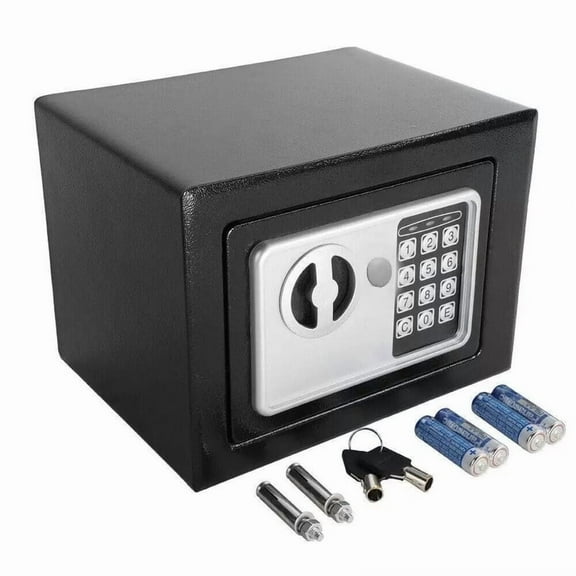Electronic Digital Safe Box Keypad Lock Security Home Office Cash Jewelry Gun for Home, Office, Hotel, Compact Size