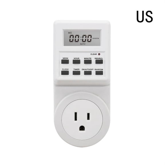 Electronic Digital Timer Switch Socket EU/UK/US/AUPlug 24 Hour Cyclic Kitchen Timer Outlet Programmable Timing Socket